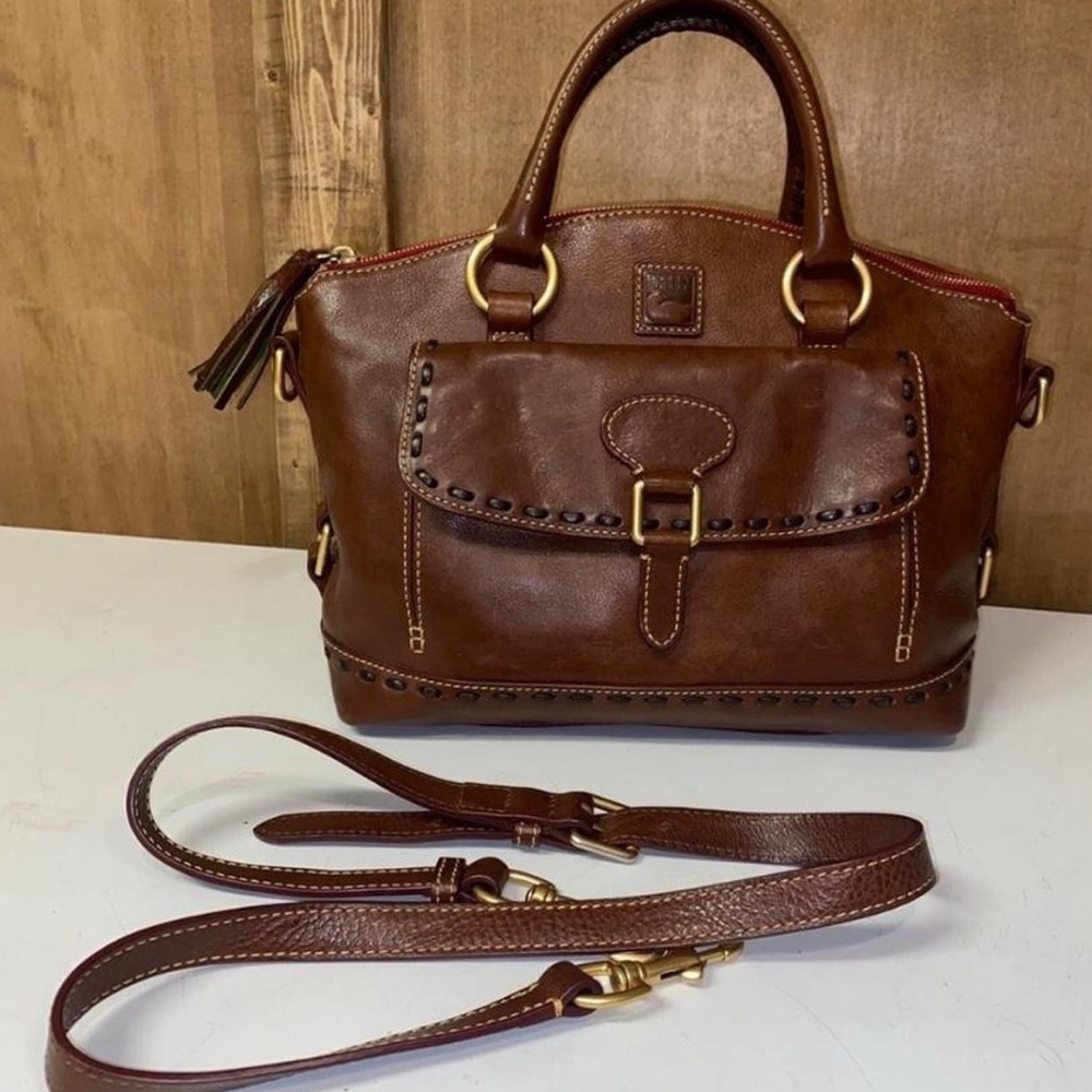 Dooney & Bourke Rich Brown Leather Satchel